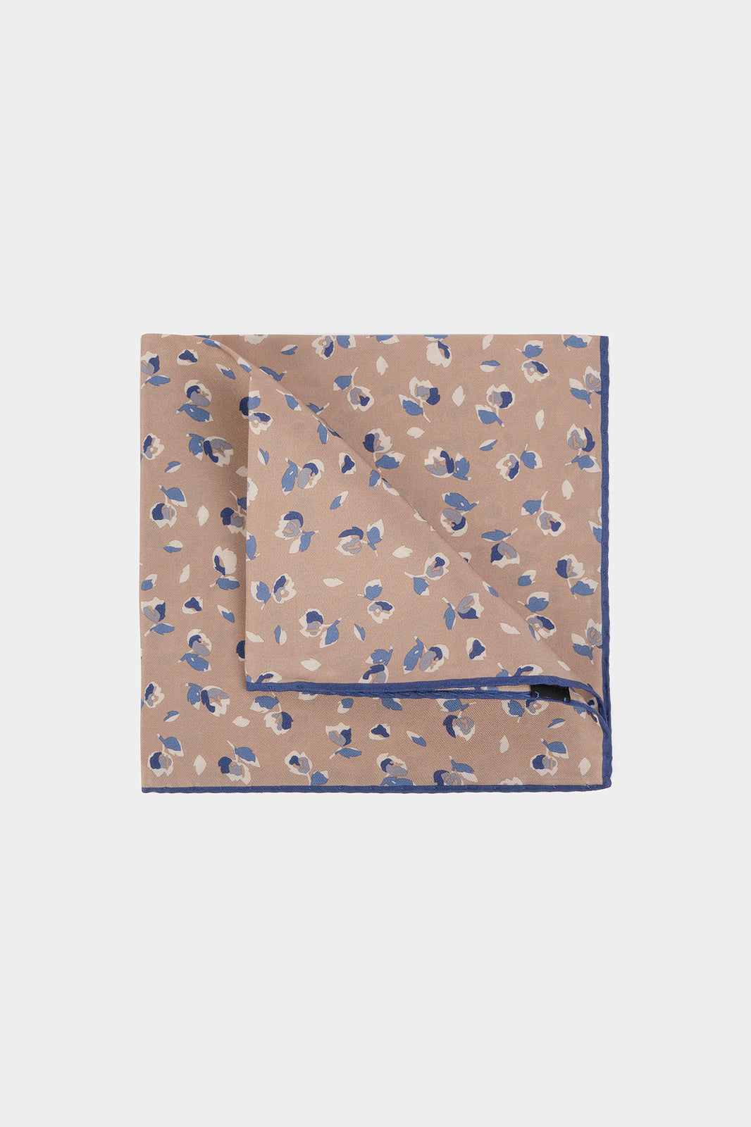 Pochette fond beige à motif pétales de fleurs