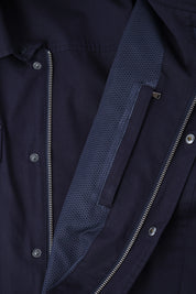 On cotton shirt - Navy blue - QTT - PS-&gt; 159 - ADRIEN