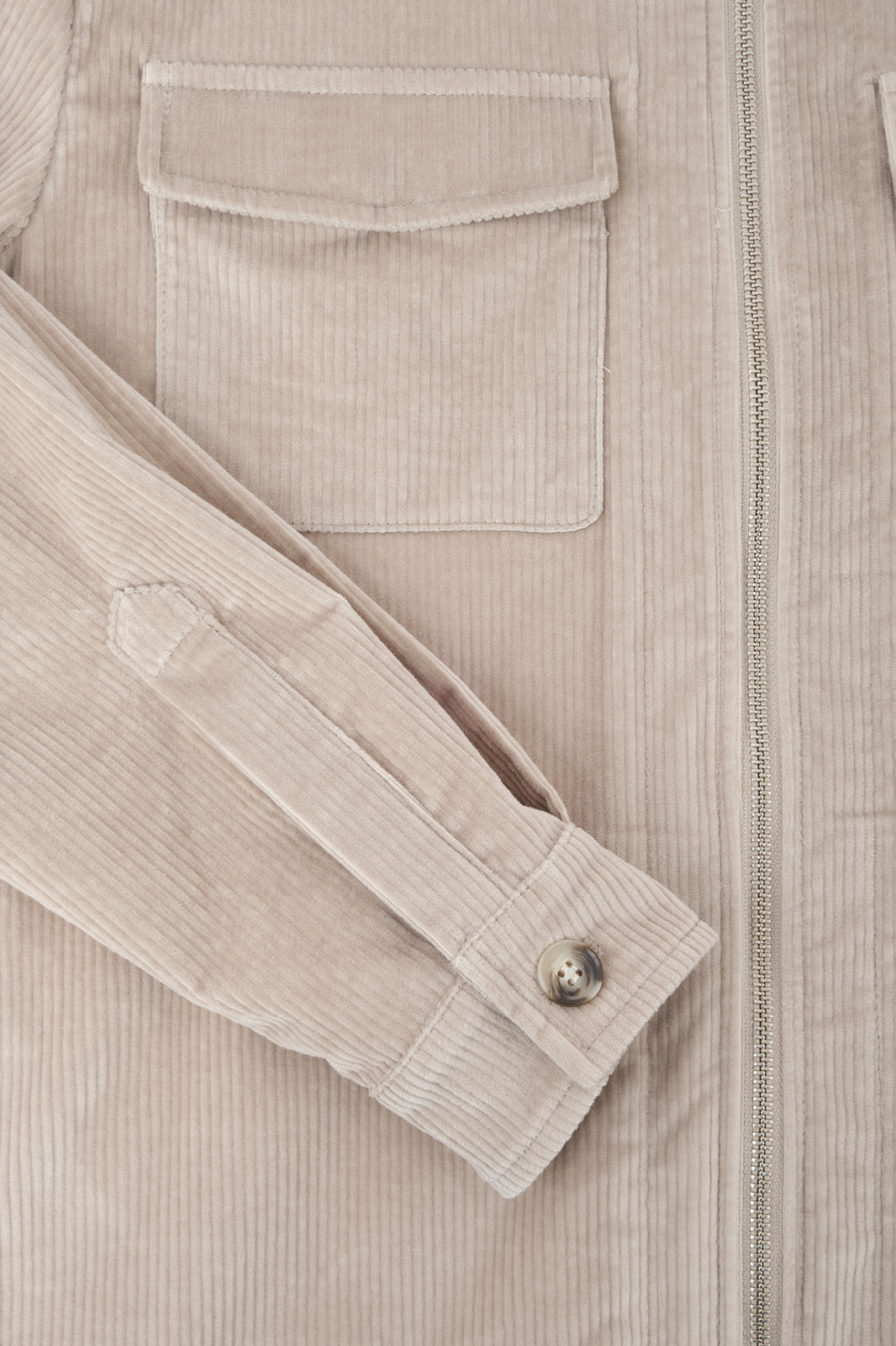 Sur chemise velours côtelé - Beige