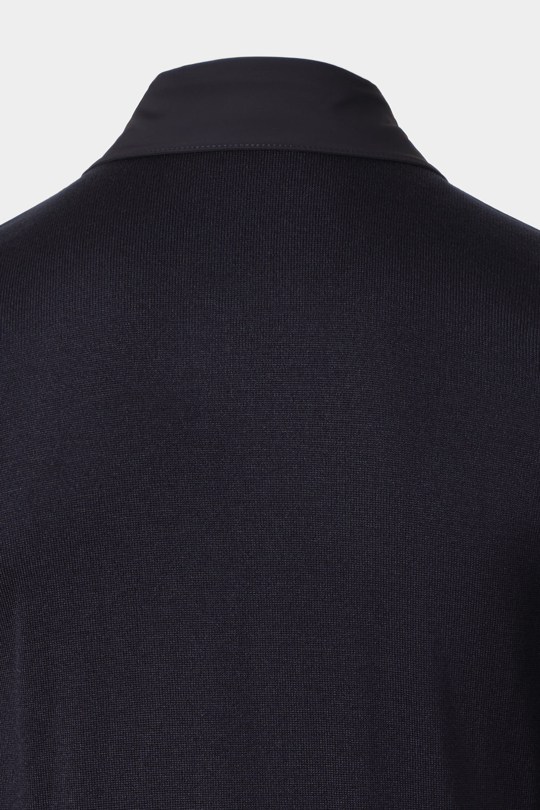 Two-material zipped jacket - Navy