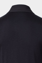 Two-material zipped jacket - Navy