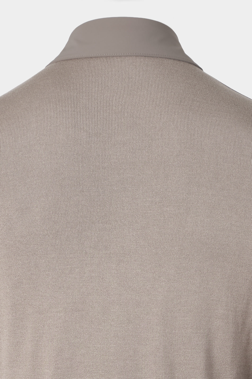 Blouson zippé bi matière - Noisette