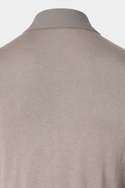 Blouson zippé bi matière - Noisette