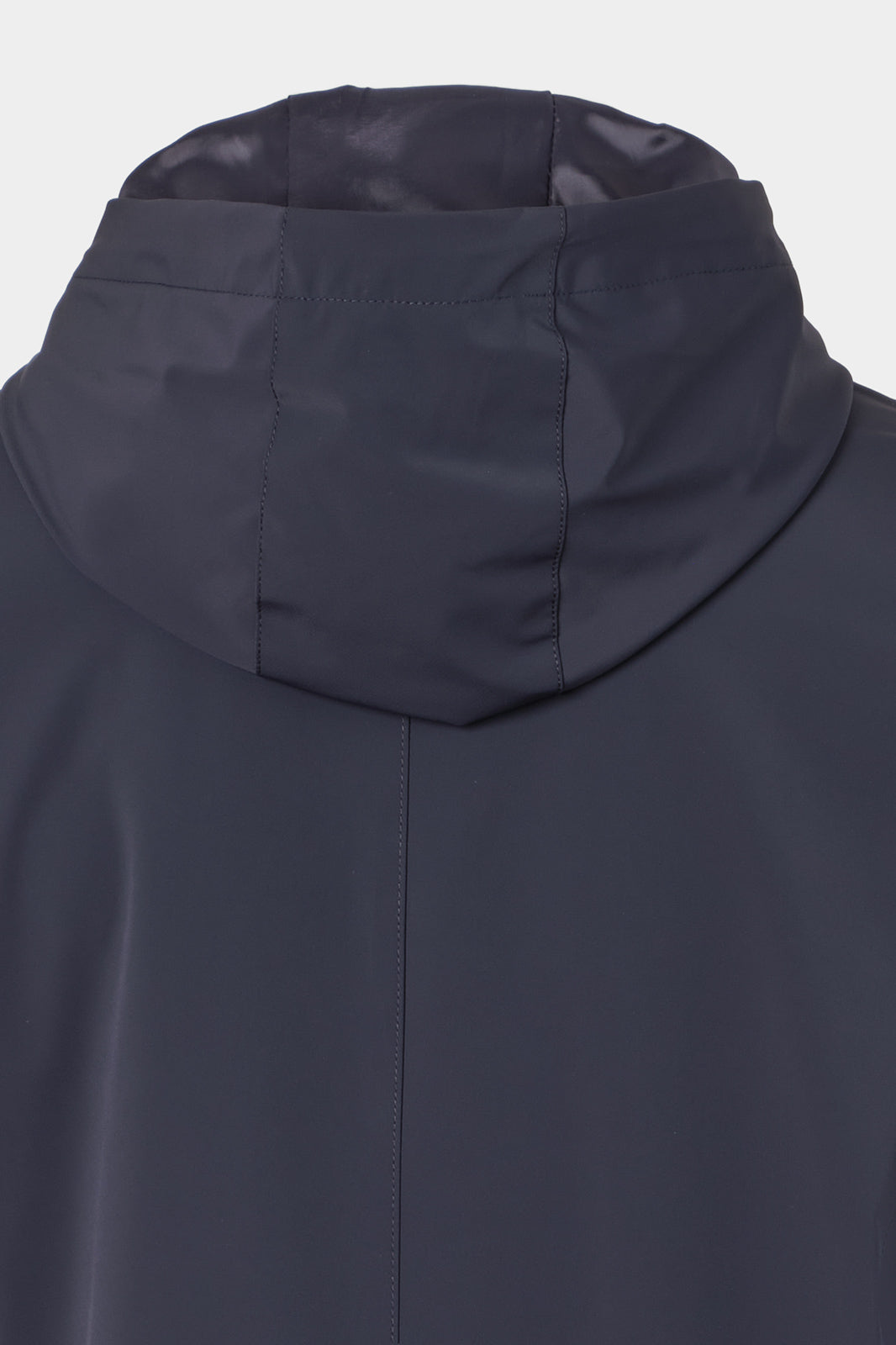 Two-material hooded jacket - Navy