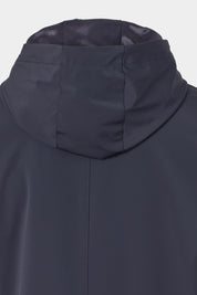 Two-material hooded jacket - Navy