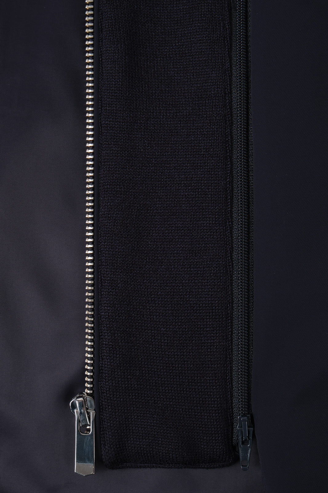 Two-material hooded jacket - Navy