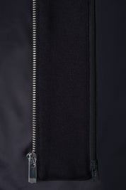 Two-material hooded jacket - Navy
