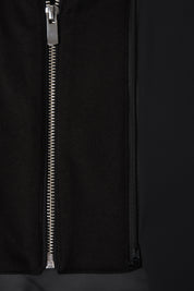 Veste bi-matière à capuche - Noir