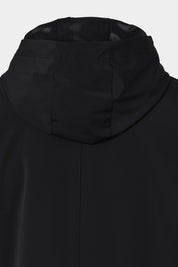 Veste bi-matière à capuche - Noir