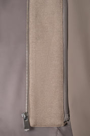 Two-material hooded jacket - Hazelnut