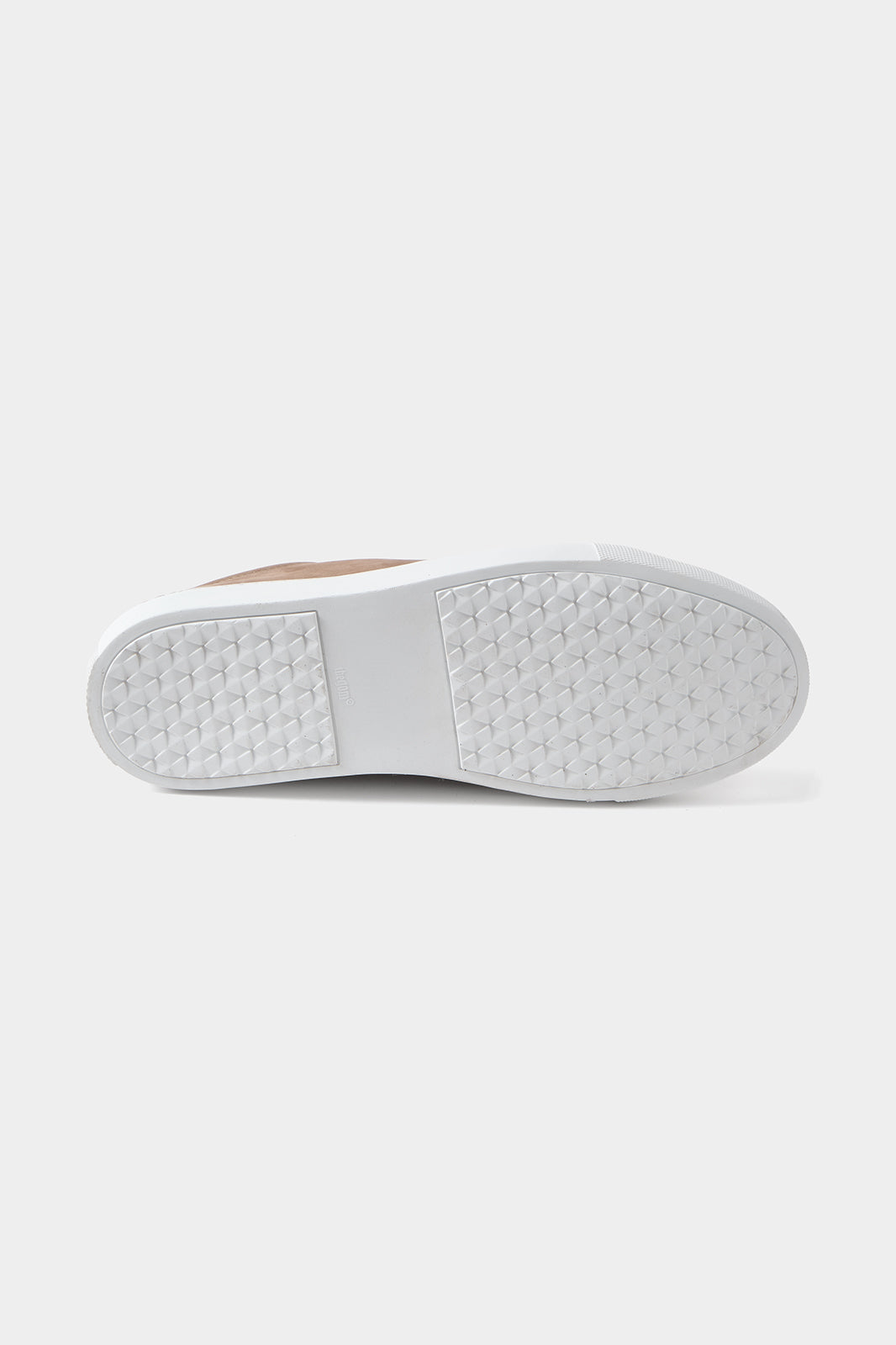 Sneaker en nubuck couleur taupe 