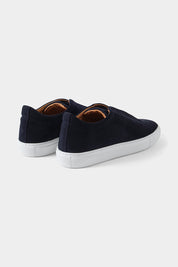 Sneaker en nubuck couleur navy