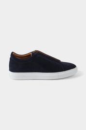 Sneaker en nubuck couleur navy