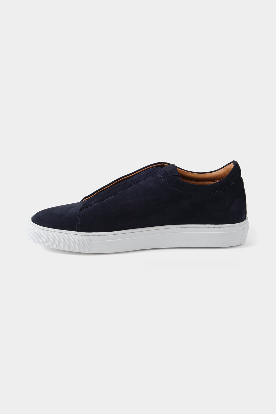 Sneaker en nubuck couleur navy