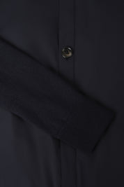 Blouson bi matière col montant - Marine