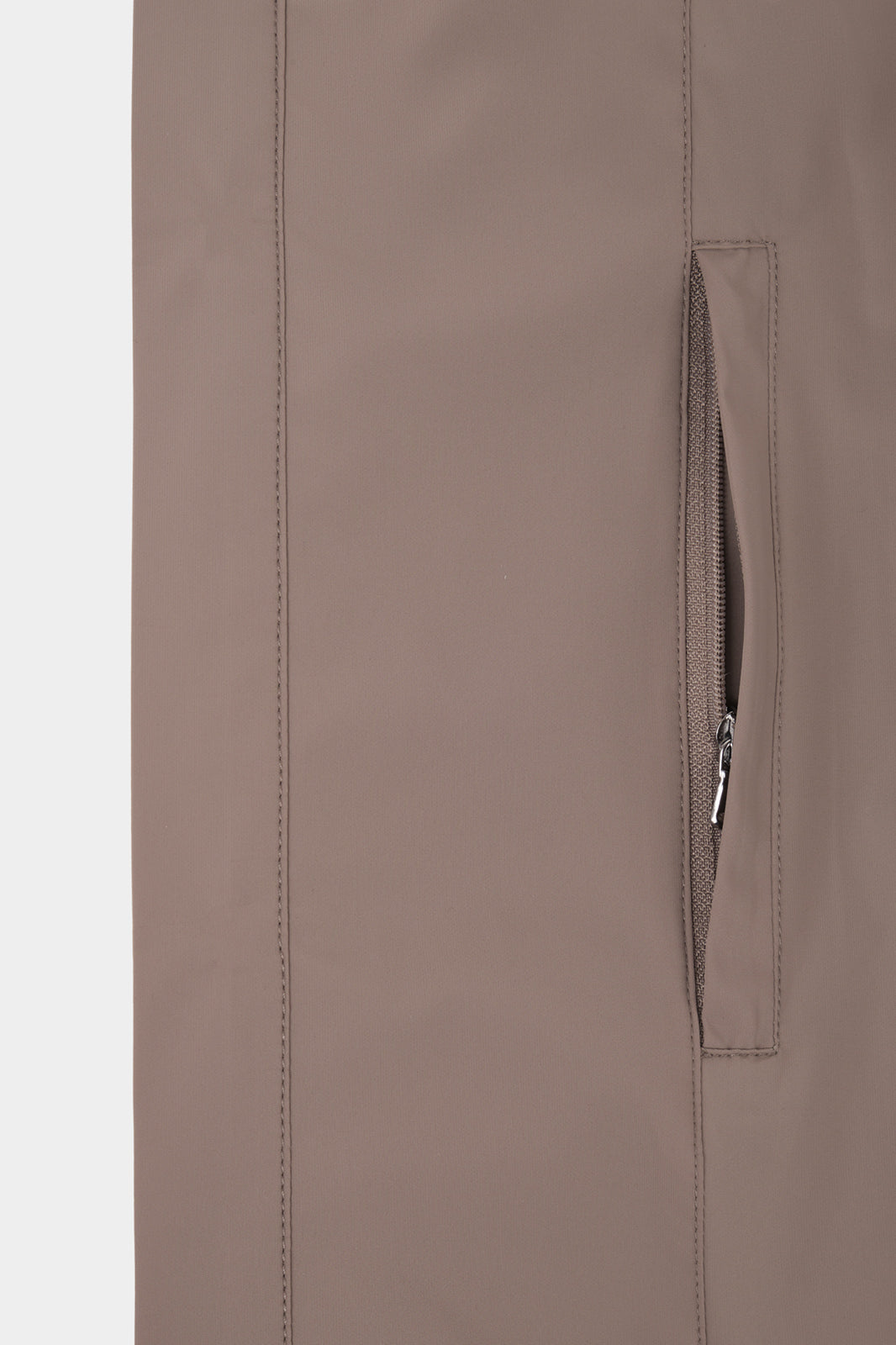 Blouson bi matière col montant - Noisette