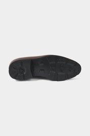 Souliers à lacets patiné avec œillets - Marron