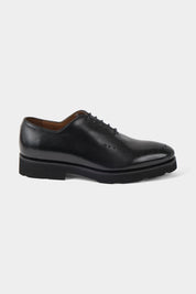 Souliers à lacets patiné avec œillets - Noir