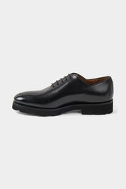Souliers à lacets patiné avec œillets - Noir