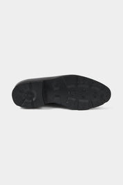 Souliers à lacets patiné avec œillets - Noir