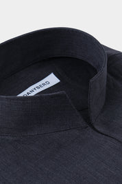 Chemise col indien - Noir délavé