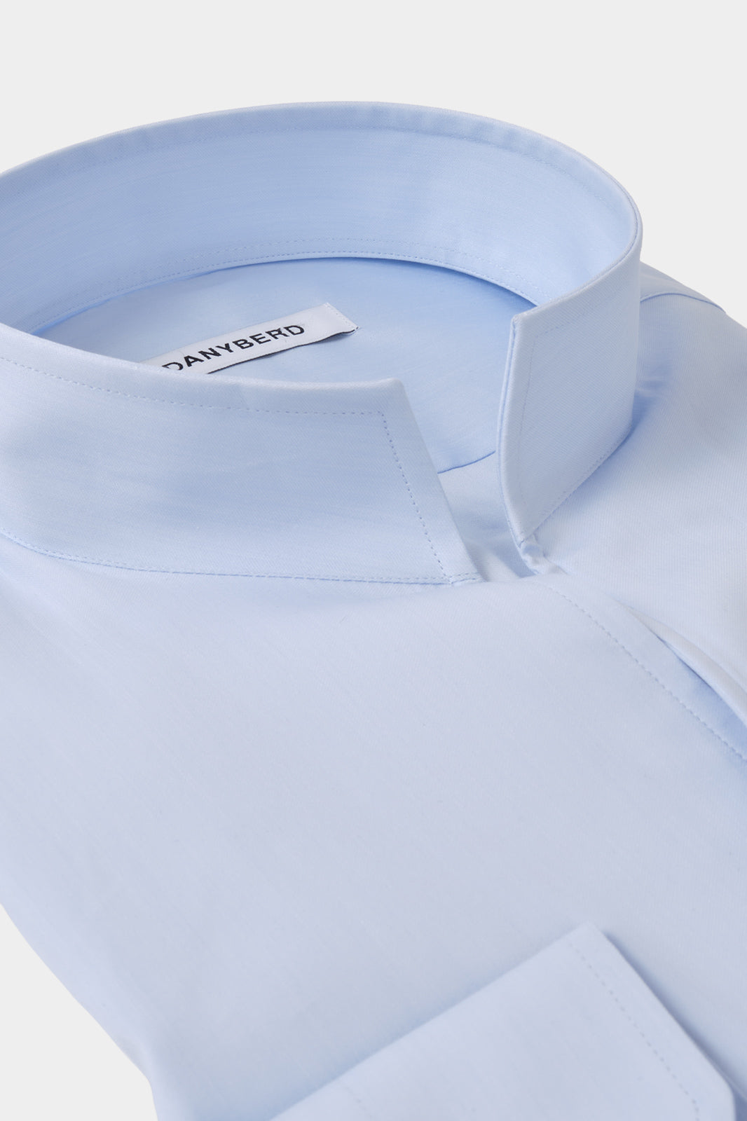 ARCHIVE - Linen-blend shirt with Indian collar - Midnight blue