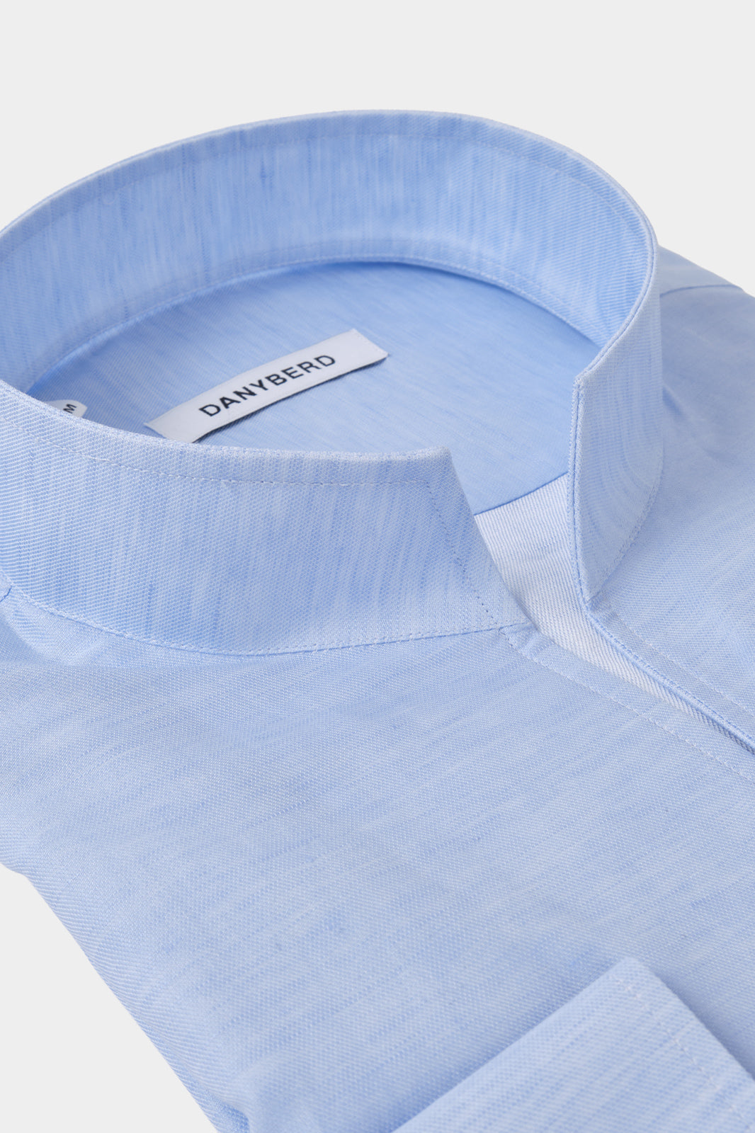 Cotton and Linen Capri Collar Shirt - White