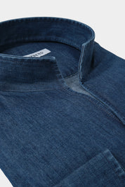 Chemise col indien - Jeans foncé