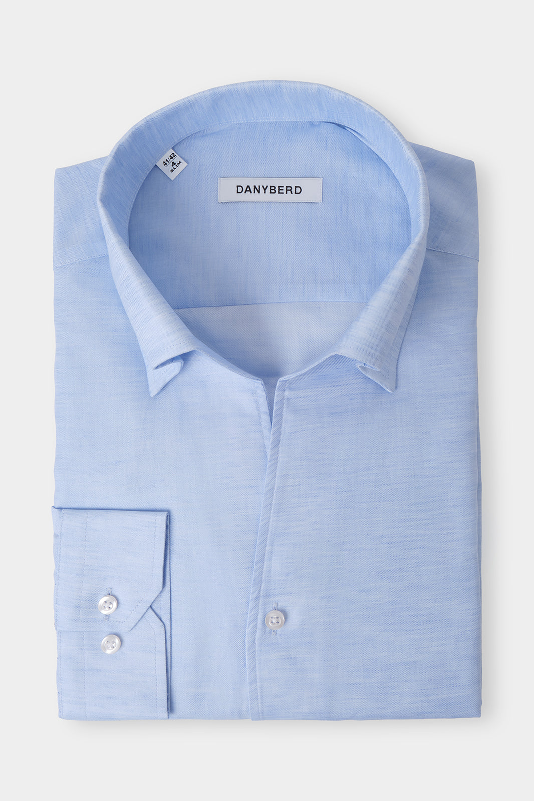 Chemise col indien avec boutonnage - Bleu ciel