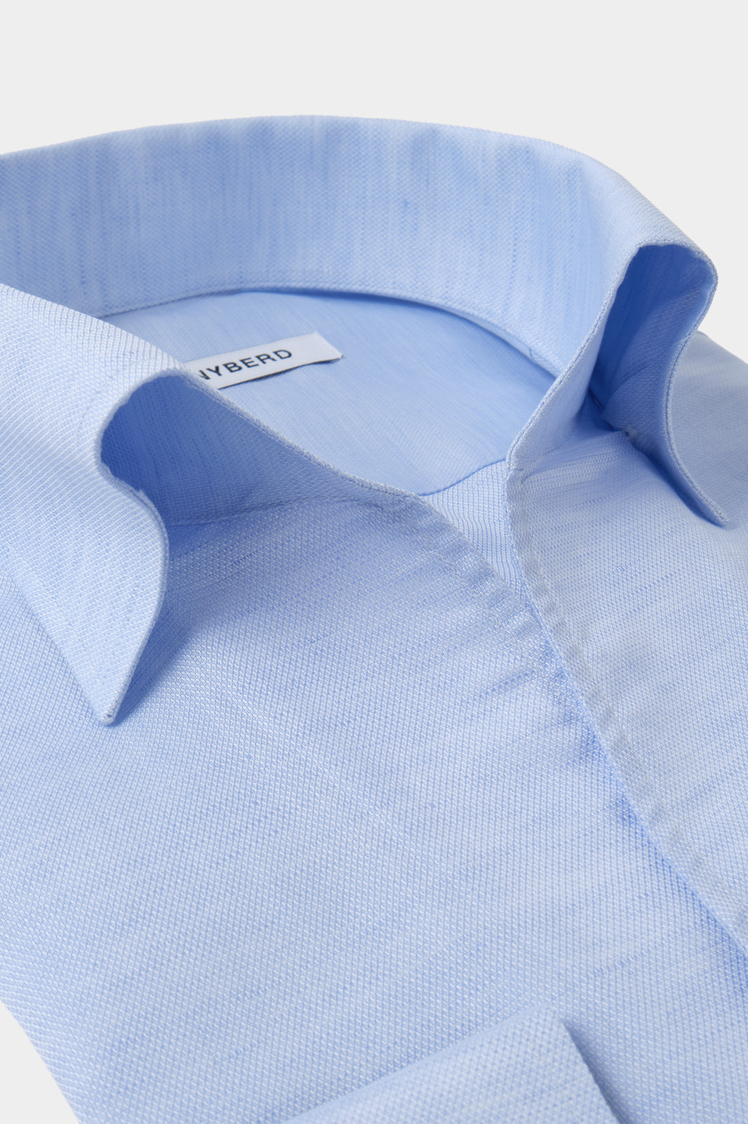 Cotton and linen Capri collar shirt - Blue