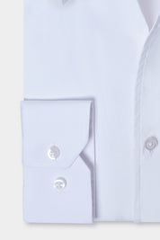 Comfortable Indian collar cotton shirt - White