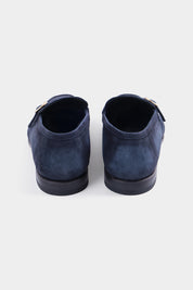 Mocassins en peau avec boucle - Marine