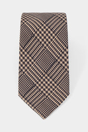 Cravate 100% soie - Princes de Galles - Marine