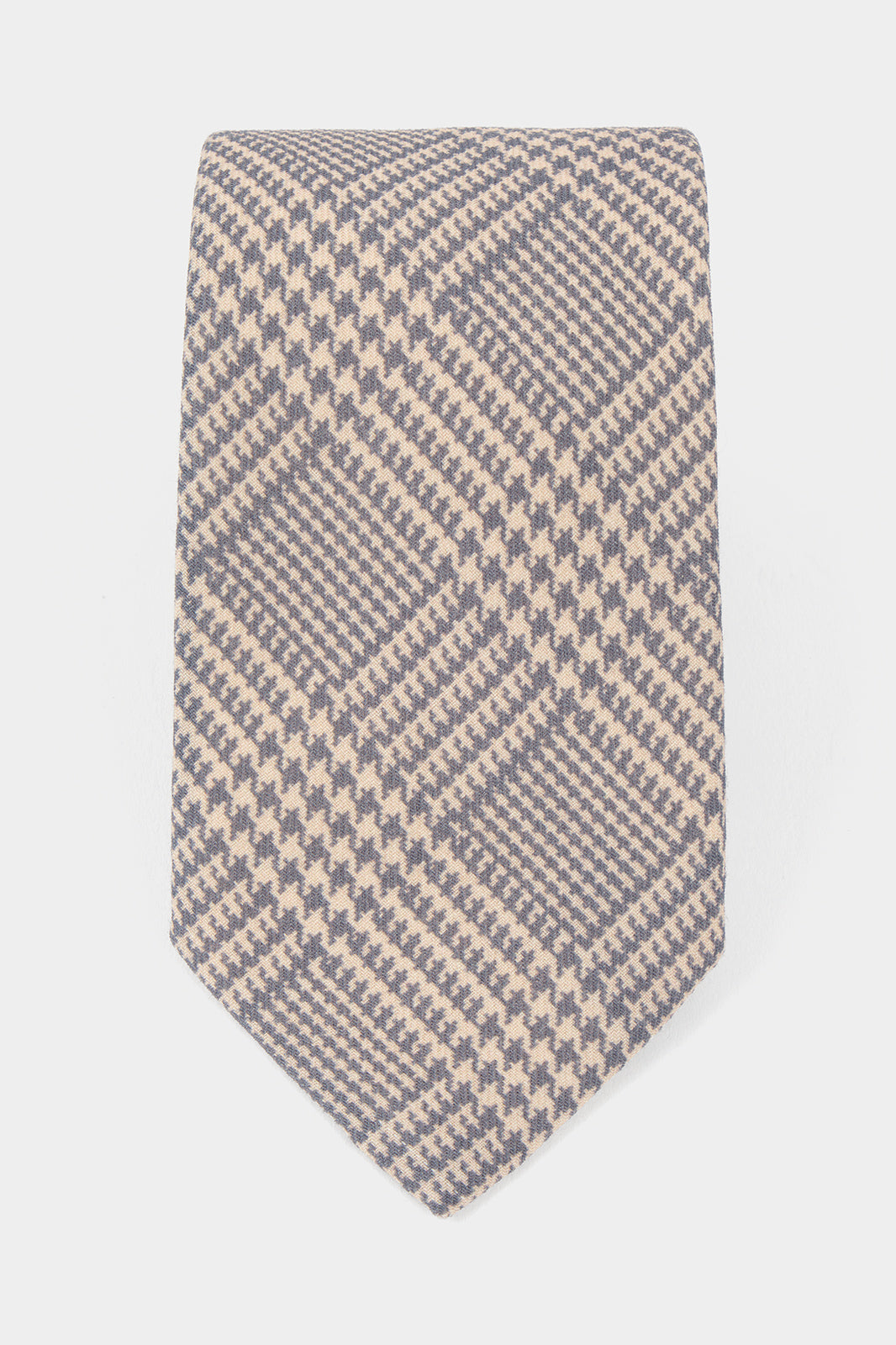 Cravate 100% soie - Princes de Galles - Gris