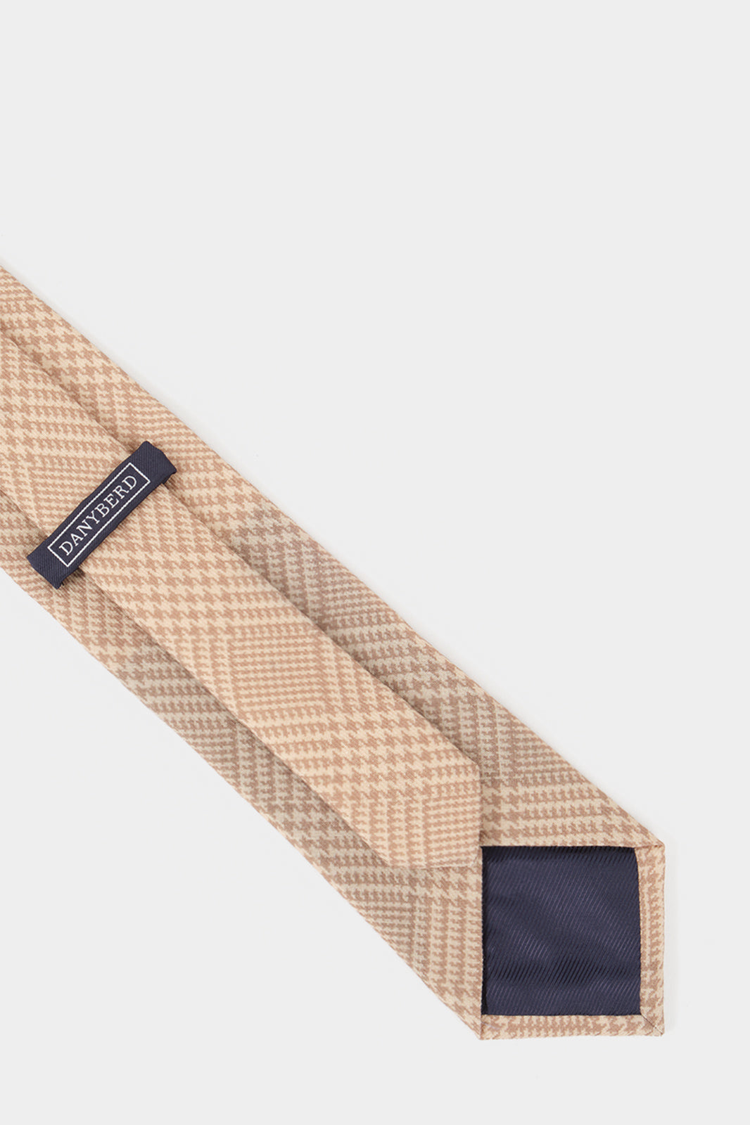 Cravate 100% soie - Princes de Galles - Sable