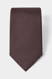 Cravate 100 % soie - Marron