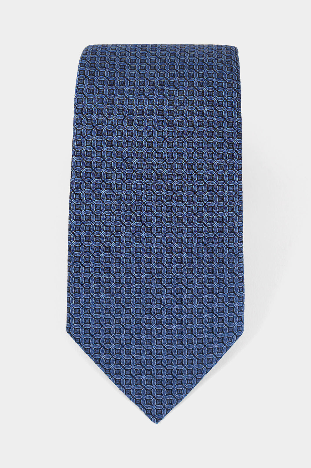 100% silk tie - Patterned blue