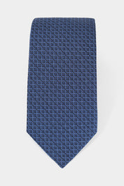 100% silk tie - Patterned blue