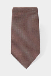 Cravate 100% soie - Marron