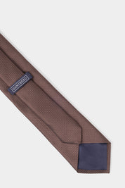 Cravate 100% soie - Marron