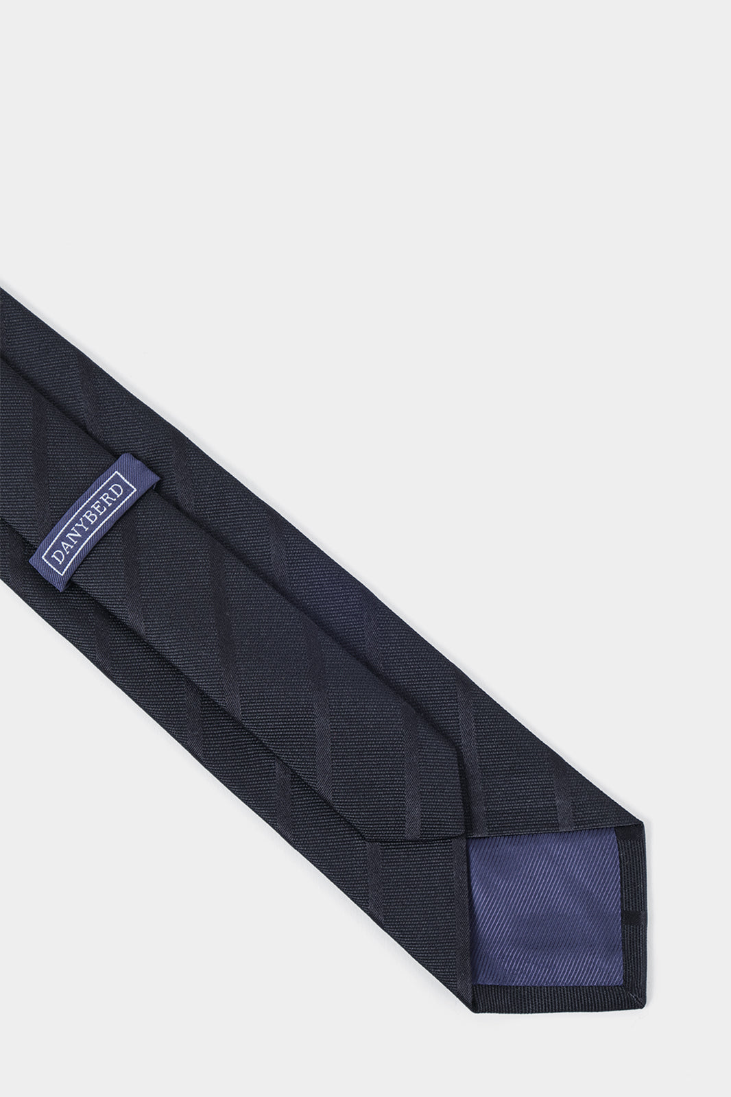 Cravate 100 % soie - Noir à larges rayures