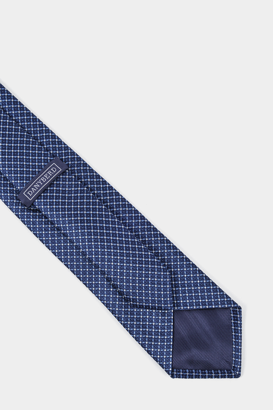 Cravate 100% soie - Bleu à motifs géométriques bleu ciel