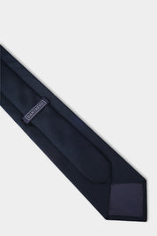 Cravate 100 % soie - Bleu minuit