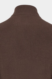 Blouson zippé bi-matière - Noisette