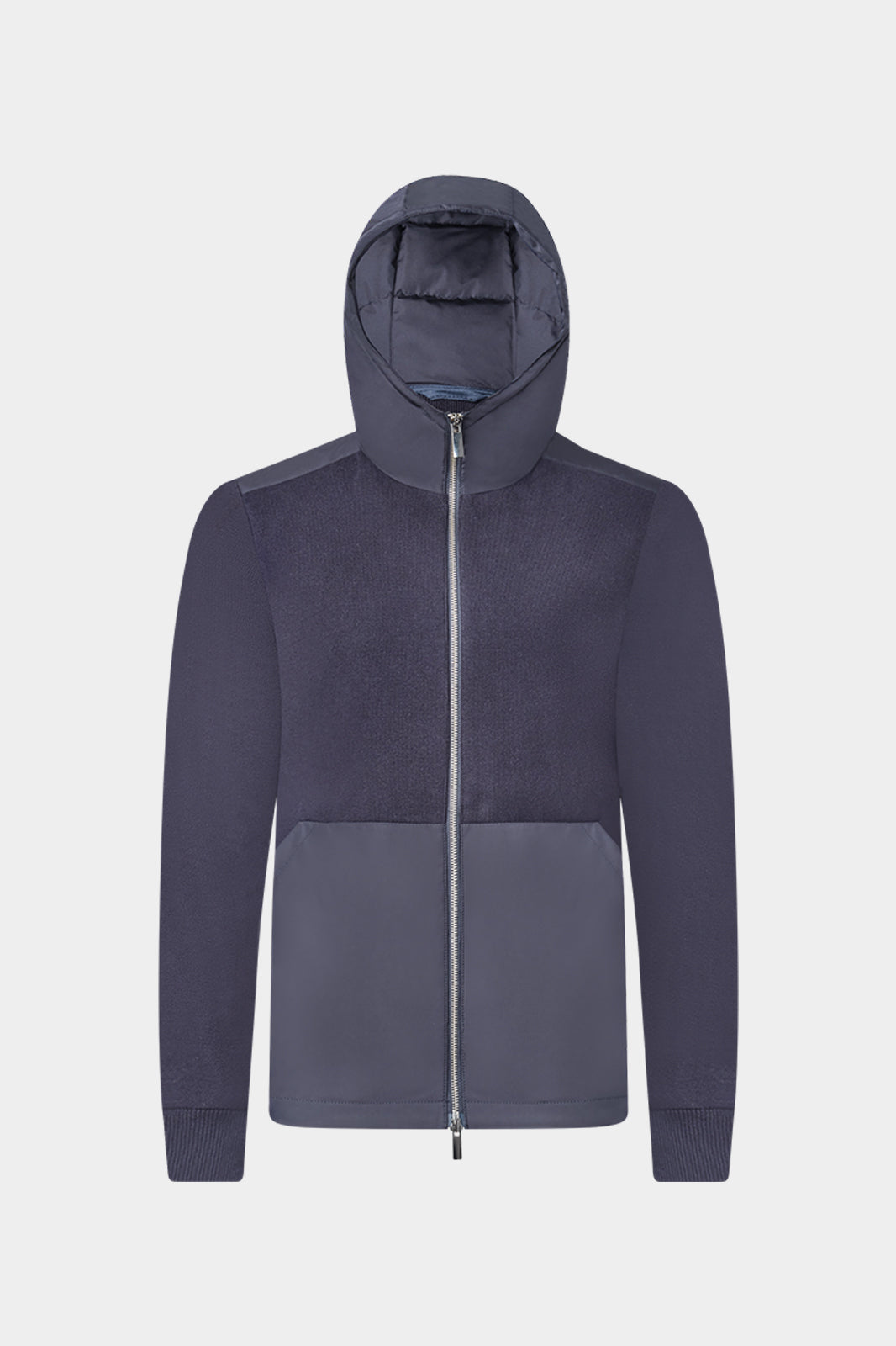 Technical Hooded Zip-Up Vest Navy - Main Image