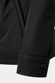 Blouson imperméable boutonné et zippé - Noir