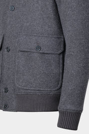 Flannel varsity jacket - Grey