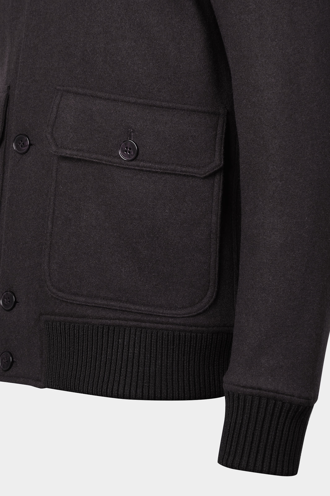 Flannel varsity jacket - Black