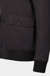 Flannel varsity jacket - Black