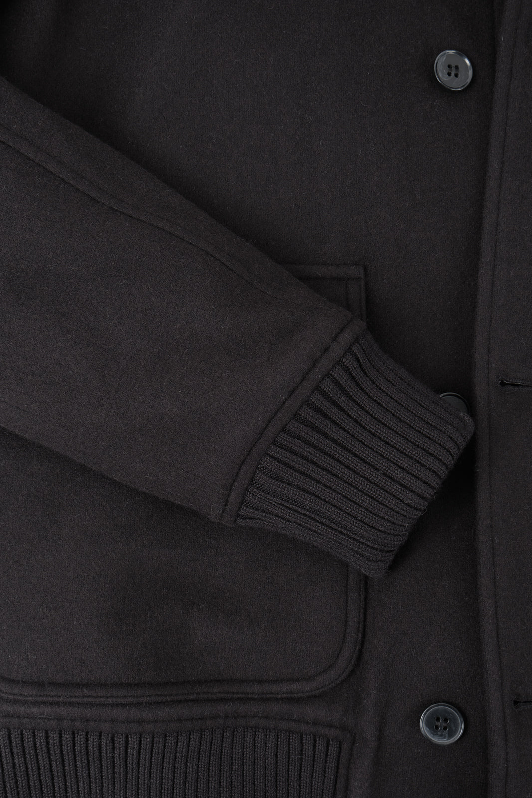 Flannel varsity jacket - Black